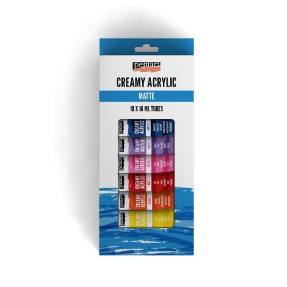 Sada krémová akrylová barva PENTART 10 x 16 ml