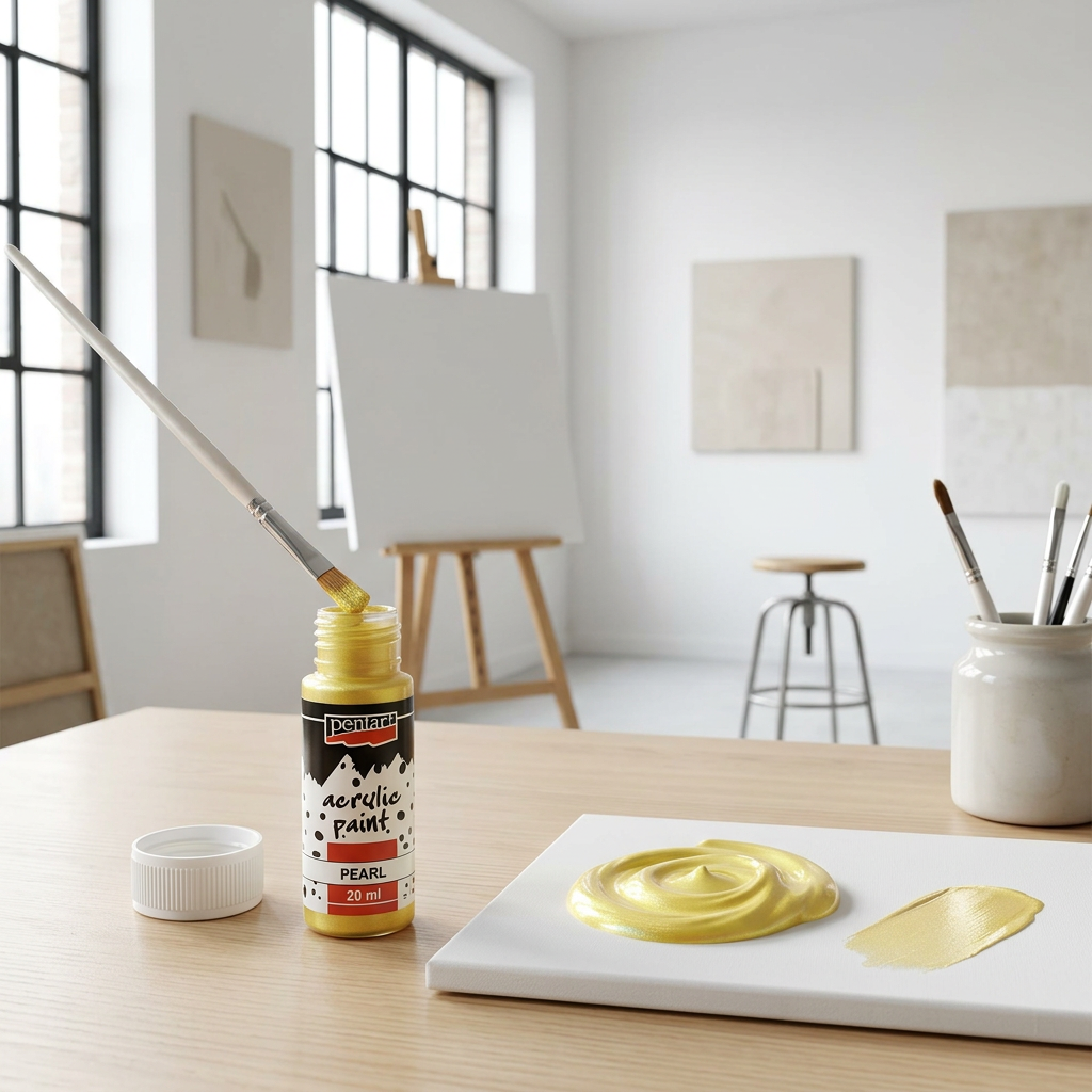 Akrylová barva perleťová PENTART 20 ml ŽLUTÁ