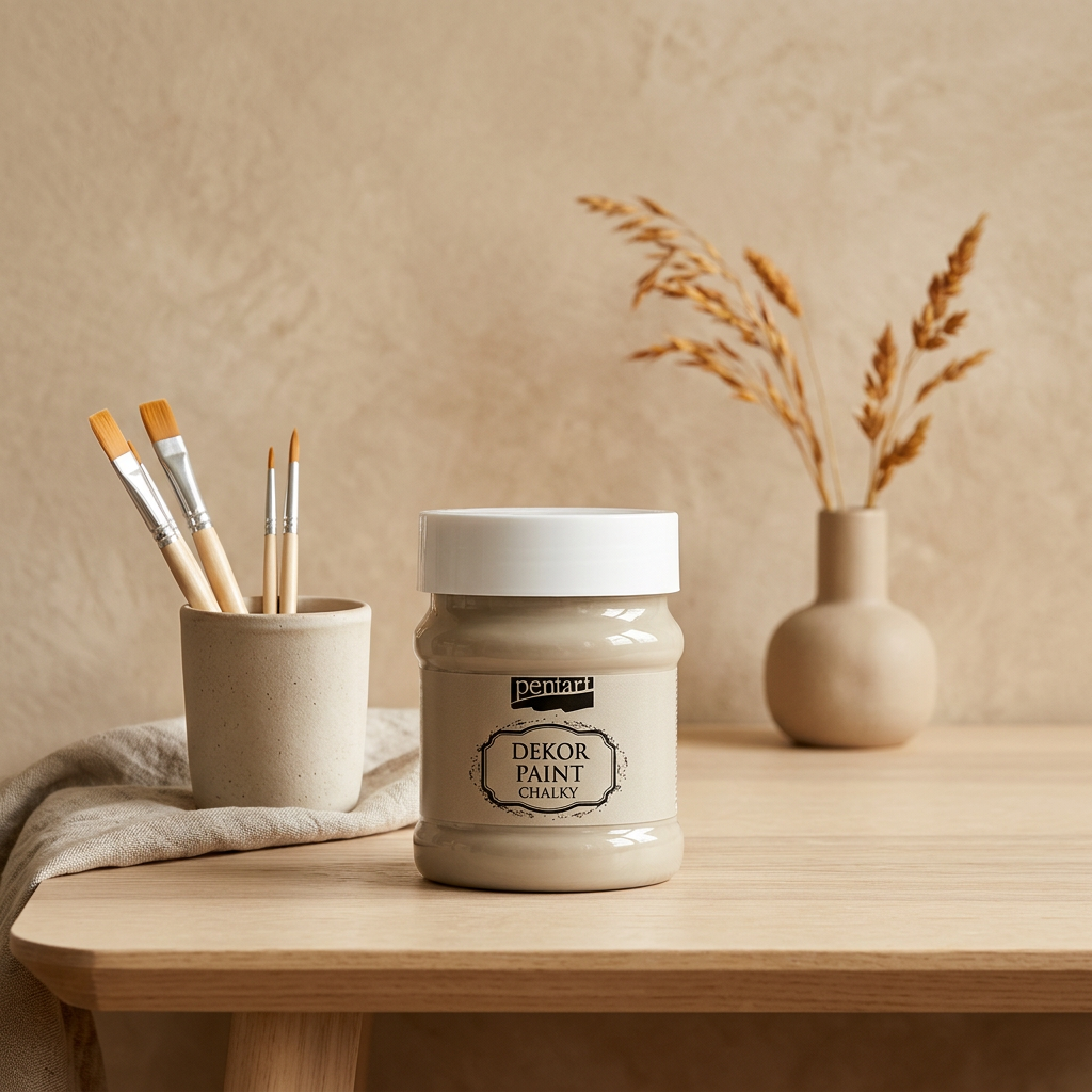 Křídová a dekorační barva PENTART 230 ml CAPPUCCINO HNĚDÁ