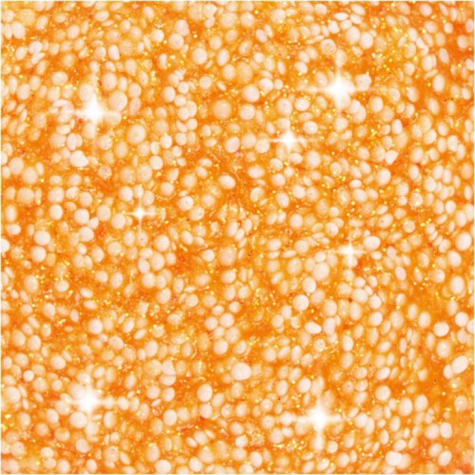 Samotvrdnoucí modelovací pěnová kuličková hmota Foam Clay 35g ORANŽOVÁ TŘPYTIVÁ