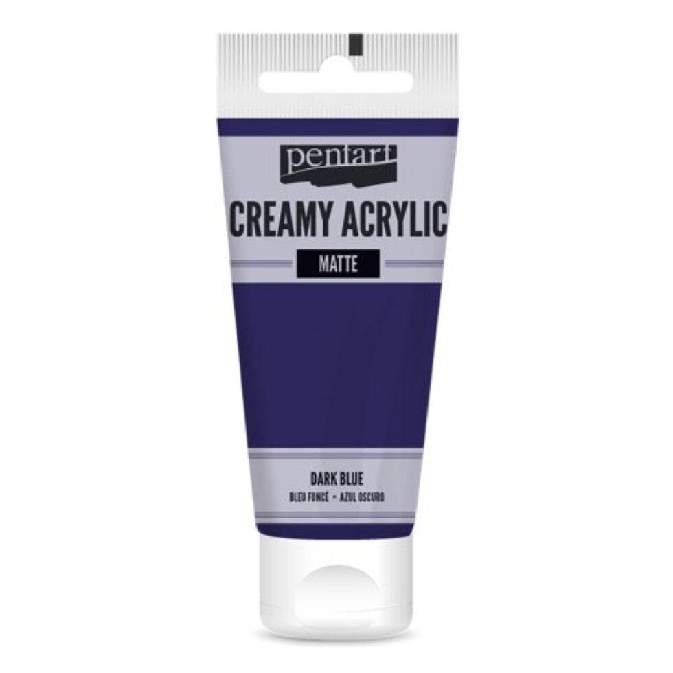 Krémová akrylová barva matná PENTART 60 ml TMAVĚ MODRÁ