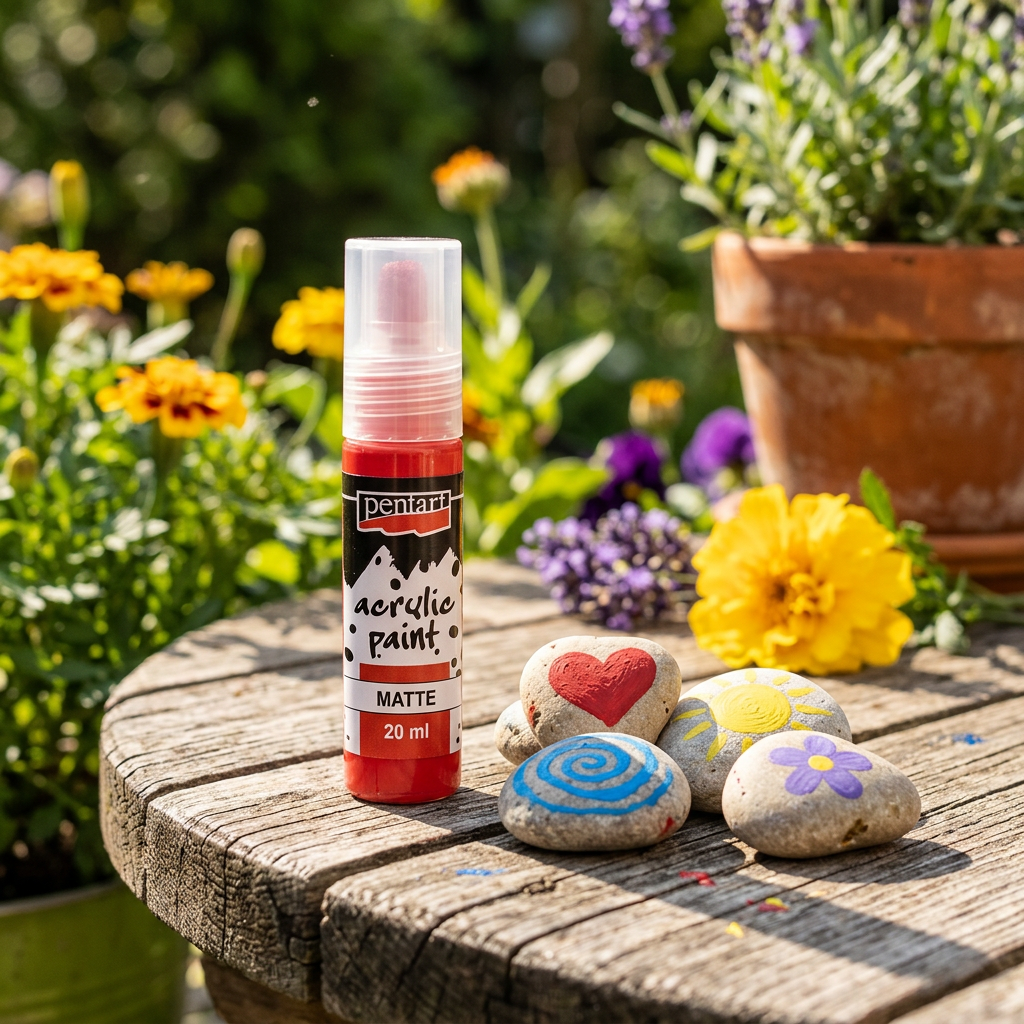 Akrylová barva matná PENTART 20 ml LIPSTICK ČERVENÁ
