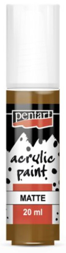 Akrylová barva matná PENTART 20 ml SVĚTLÁ HNĚDÁ