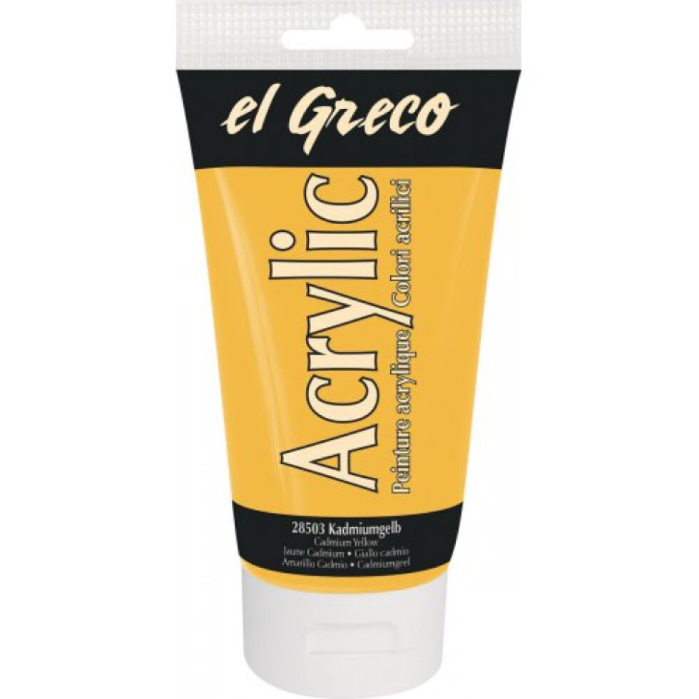 Akrylová barva EL GRECO 150 ml KADMIUM ŽLUTÁ