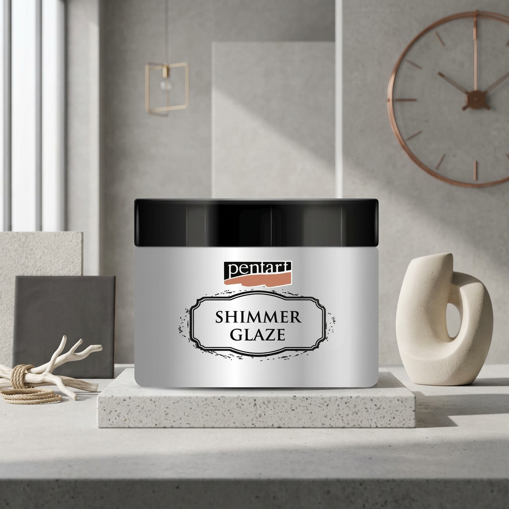 Třpytivá glazura PENTART 150 ml STŘÍBRNÁ