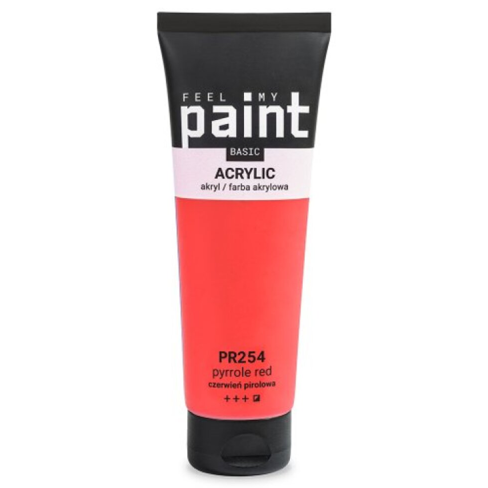 Akrylová barva FeelMyPaint 120 ml PYROL ČERVENÁ - certifikace o bezpečnosti dětských hraček