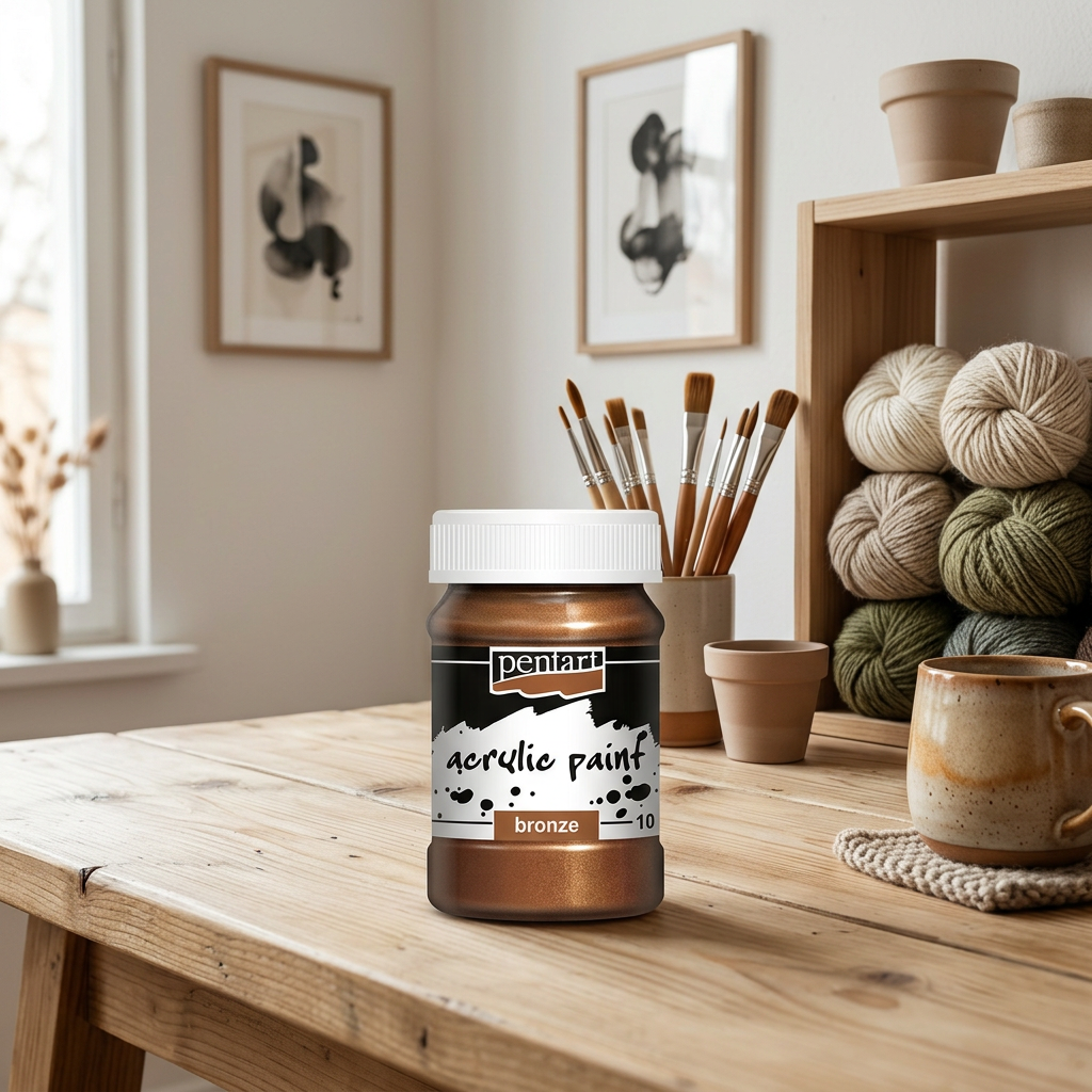 Akrylová barva metalická PENTART 100 ml BRONZOVÁ