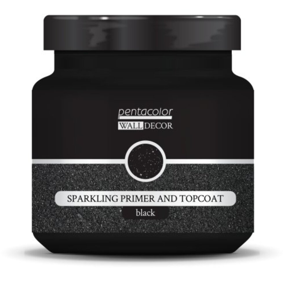 Třpytivý základní a vrchní lak WALL DECOR 1000 ml ČERNÁ