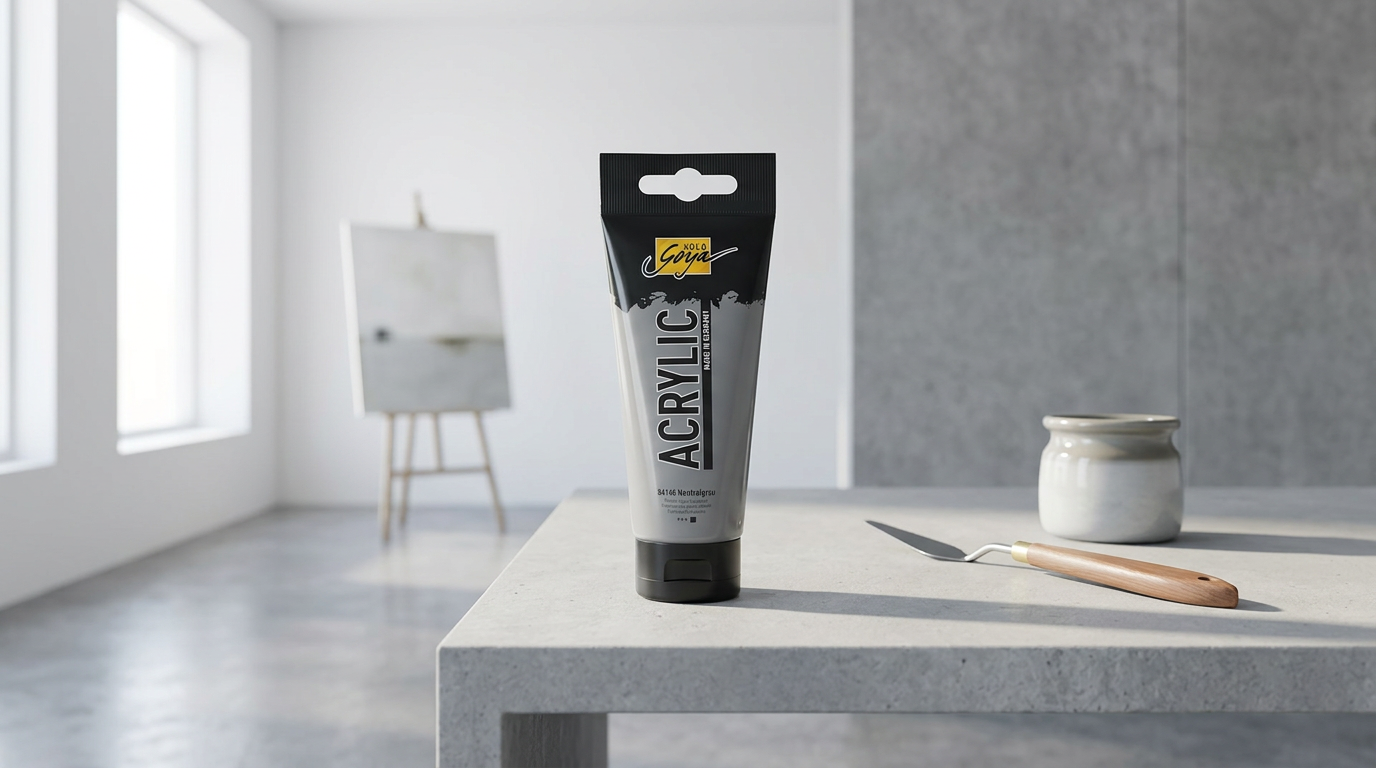 Akrylová barva SOLO GOYA 100 ml NEUTRÁLNÍ ŠEDÁ