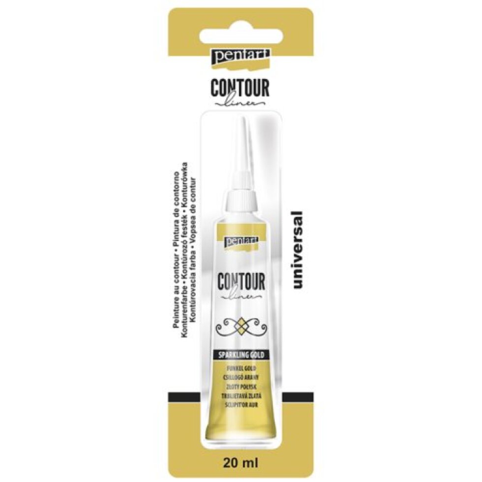 Konturovací liner metalický PENTART 20 ml SPARKLING ZLATÁ