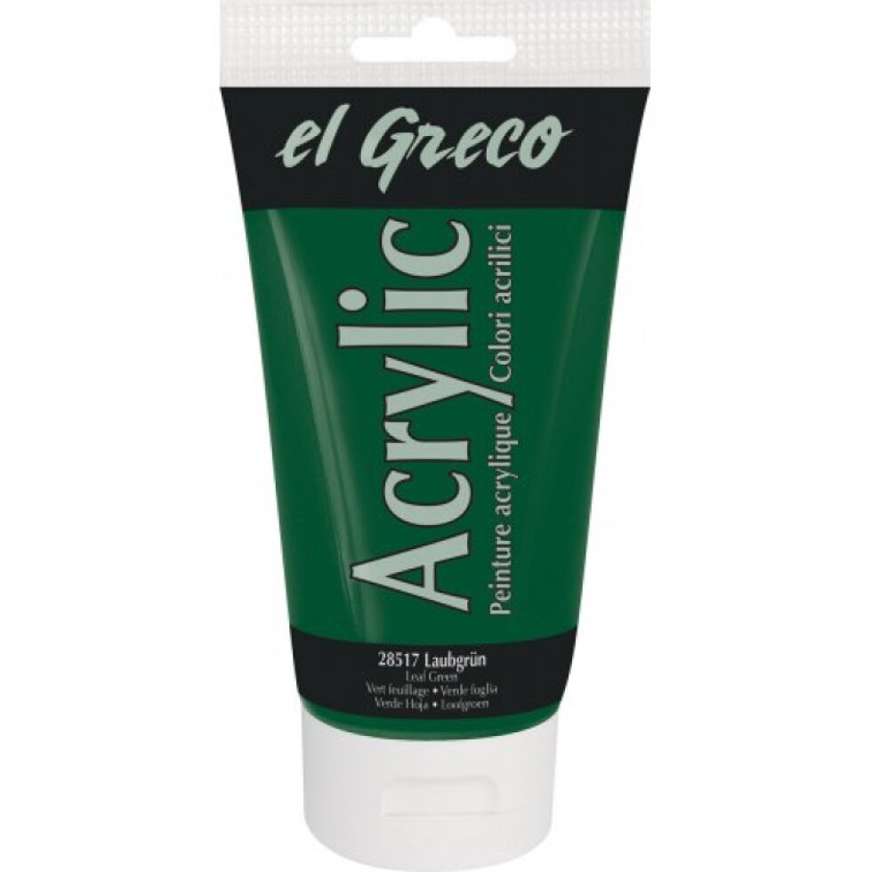 Akrylová barva EL GRECO 150 ml LISTOVÁ ZELENÁ