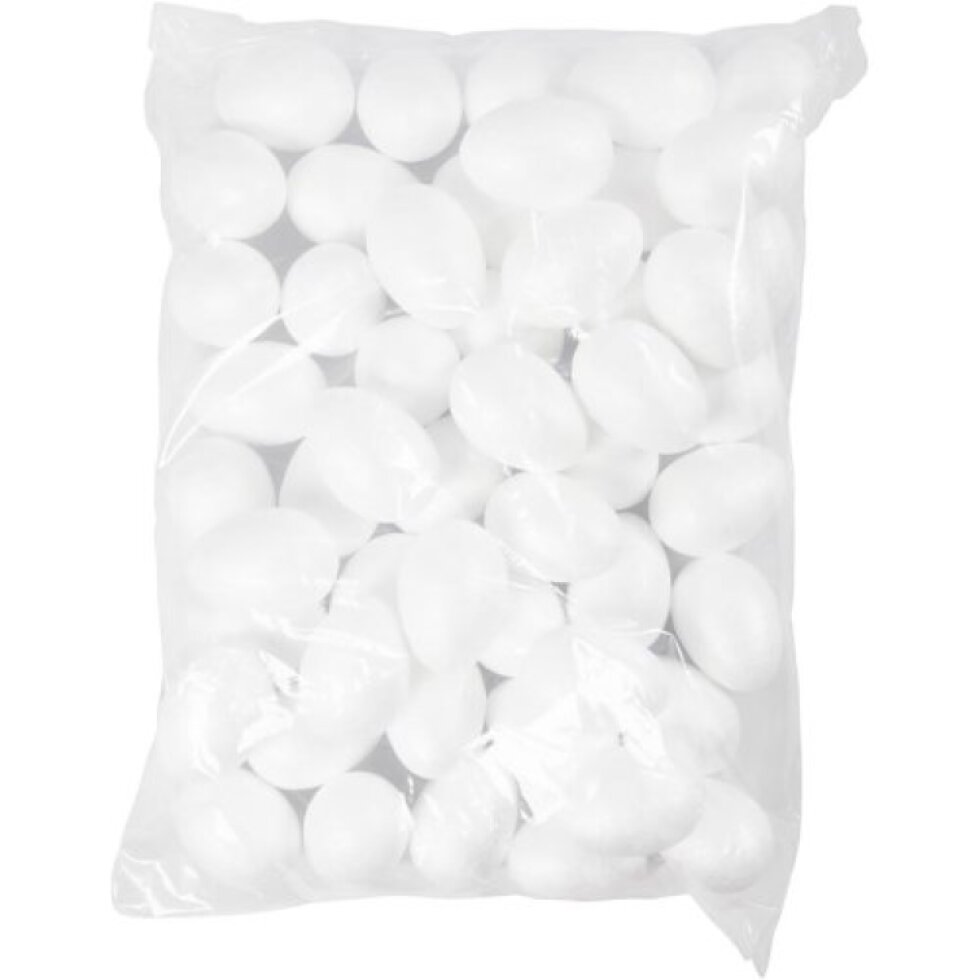 Polystyrenové vajíčko BÍLÉ 6 cm - 50 ks v balení