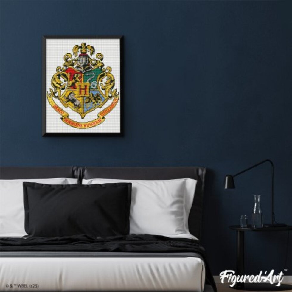 Diamantové malování - HARRY POTTER - BRADAVICKÝ ERB 40 x 50 cm na rámu