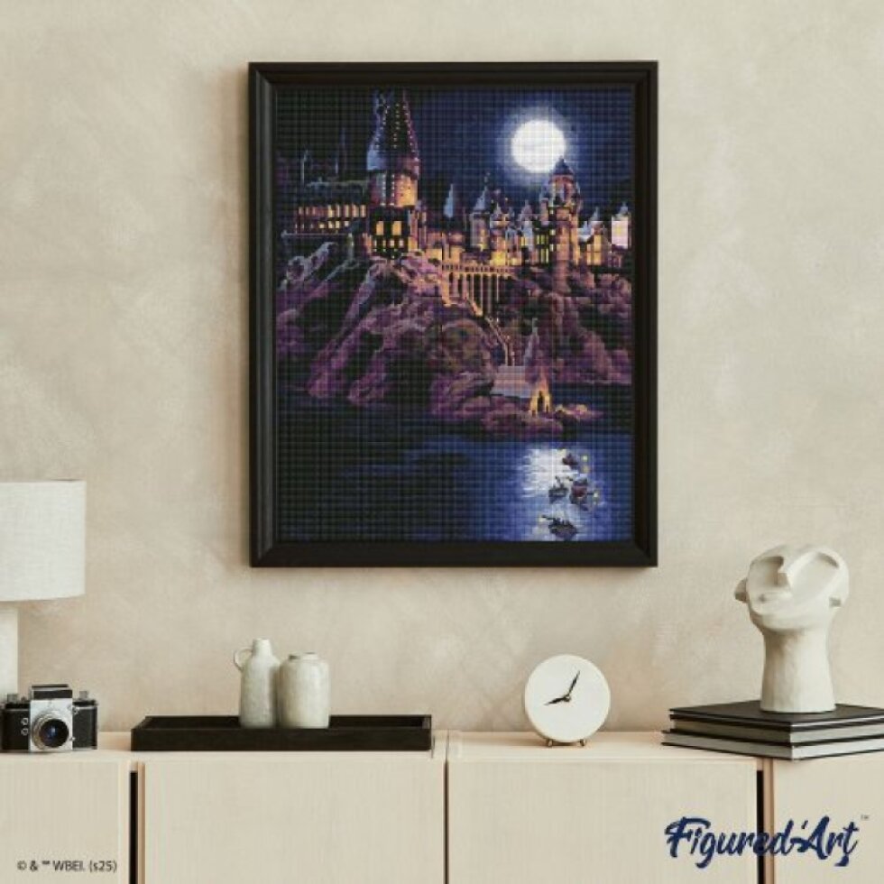 Diamantové malování - HARRY POTTER - BRADAVICKÝ HRAD 40 x 50 cm na rámu