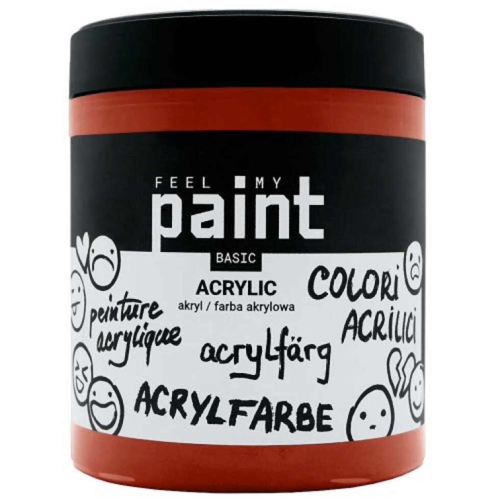 Akrylová barva FeelMyPaint 500 ml MARS ČERVENÁ - certifikace o bezpečnosti dětských hraček