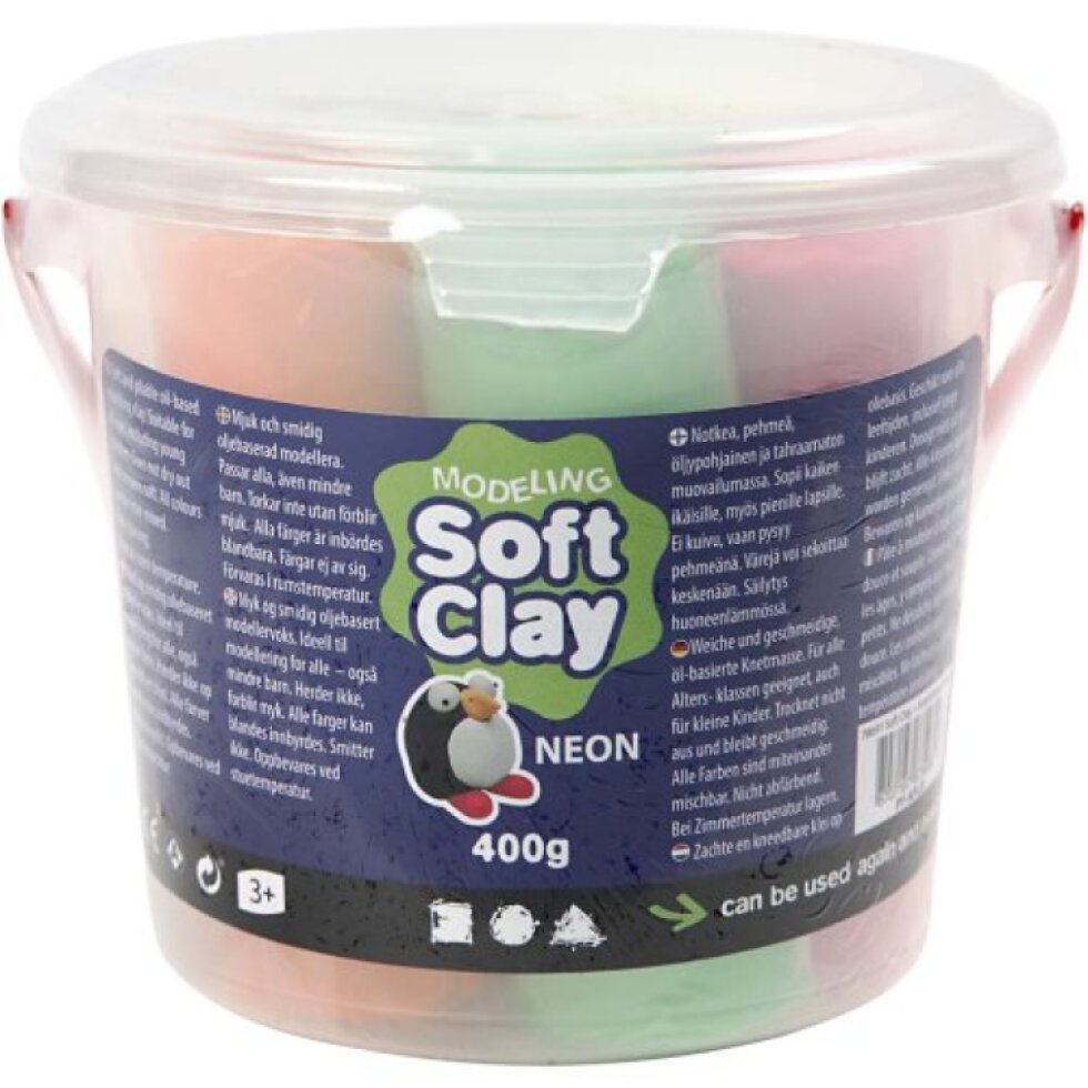 Měkká plastelína neonové barvy