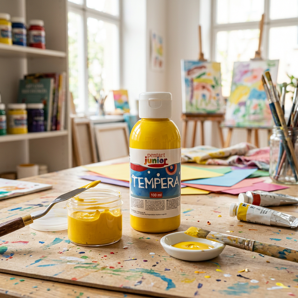 Temperová barva Junior PENTART 100 ml SLUNEČNÍ ŽLUTÁ