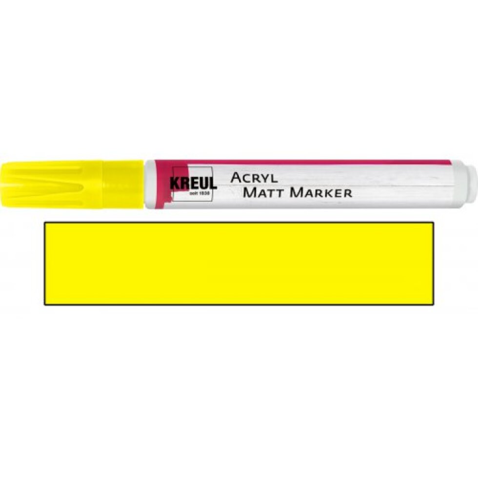 Akrylový fix matný KREUL medium ŽLUTÁ