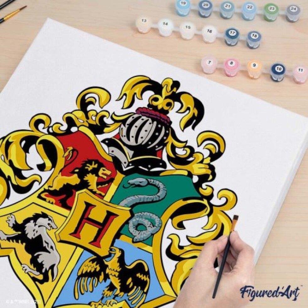 Malování podle čísel - HARRY POTTER - BRADAVICKÝ ERB 40 x 50 cm na rámu