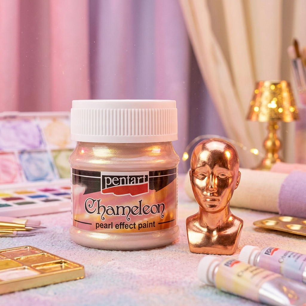 Chameleon perleťová akrylová barva PENTART 50 ml RŮŽOVÁ-ZLATÁ