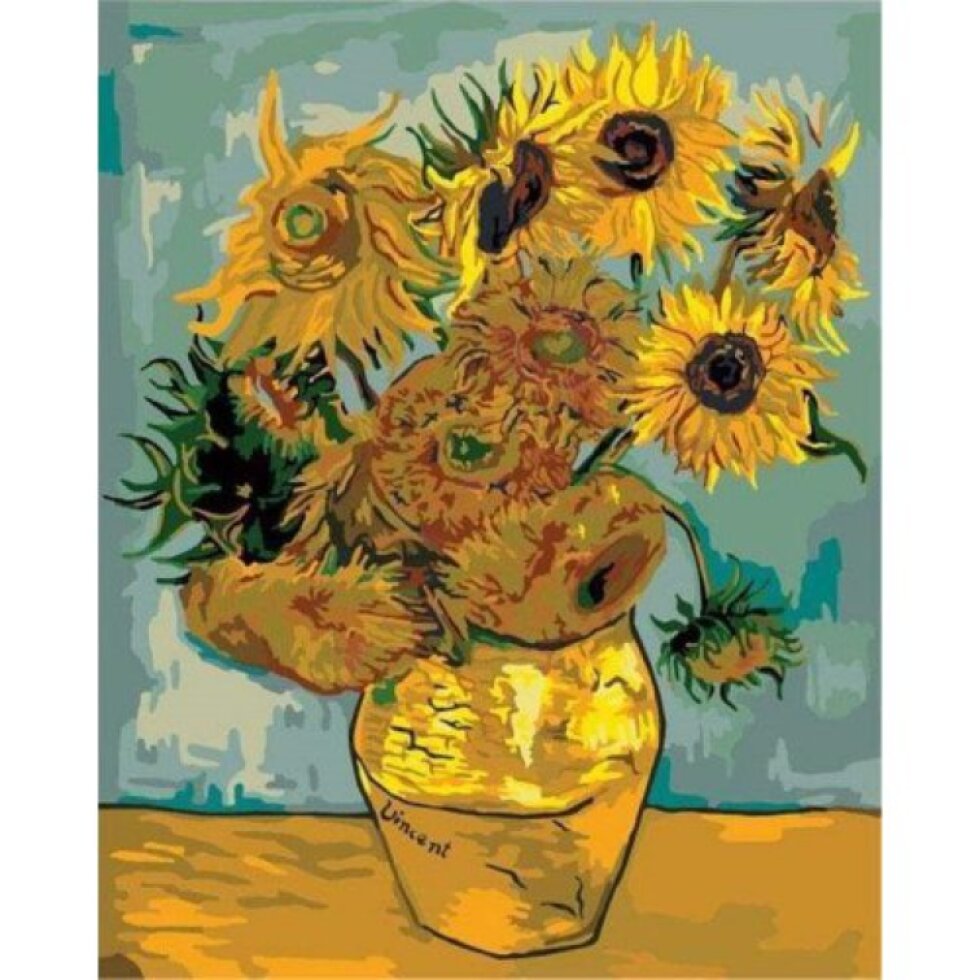Vyšívání křížkové sada - Van Gogh - Slunečnice 32 x 40 cm
