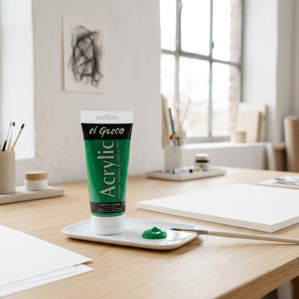 Akrylová barva EL GRECO 150 ml PERMANENTNÍ ZELENÁ