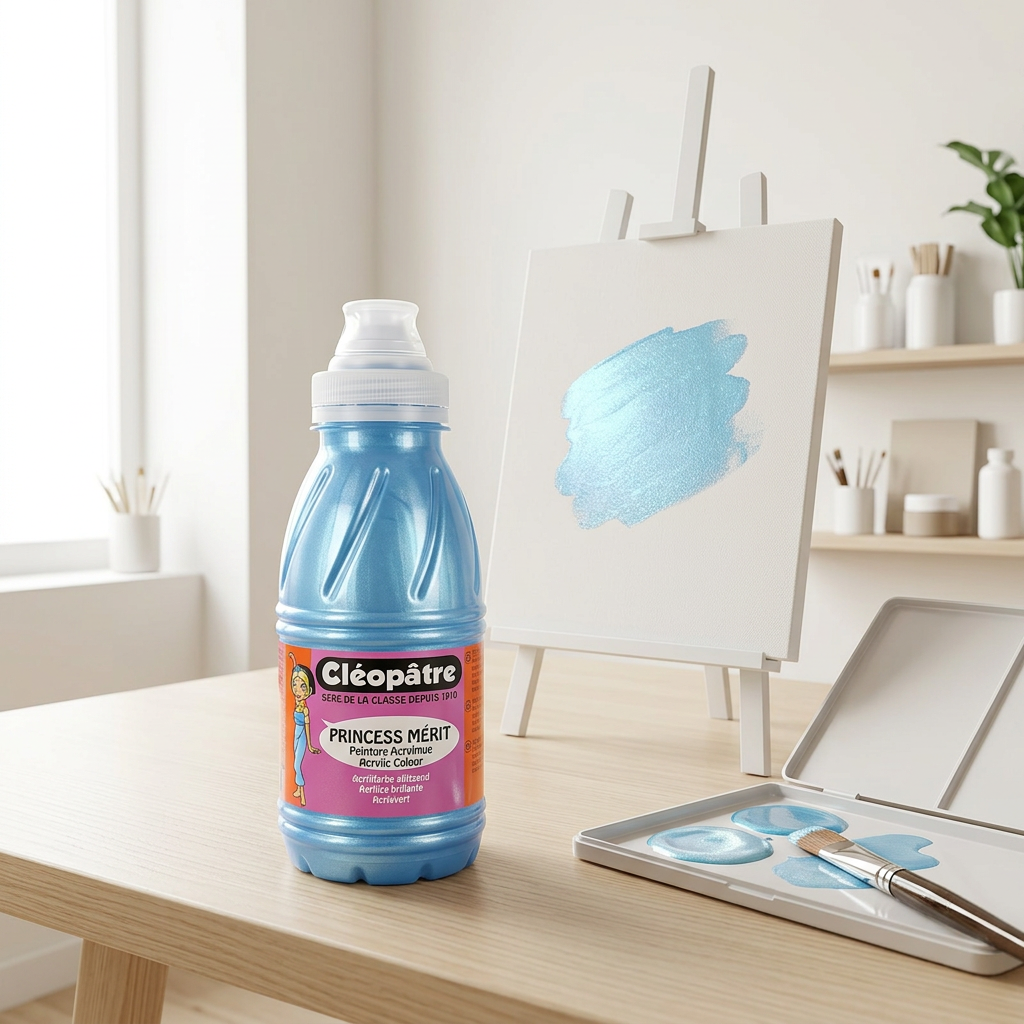 Akrylová barva CLEOPATRE 250 ml PERLEŤOVÁ MODRÁ