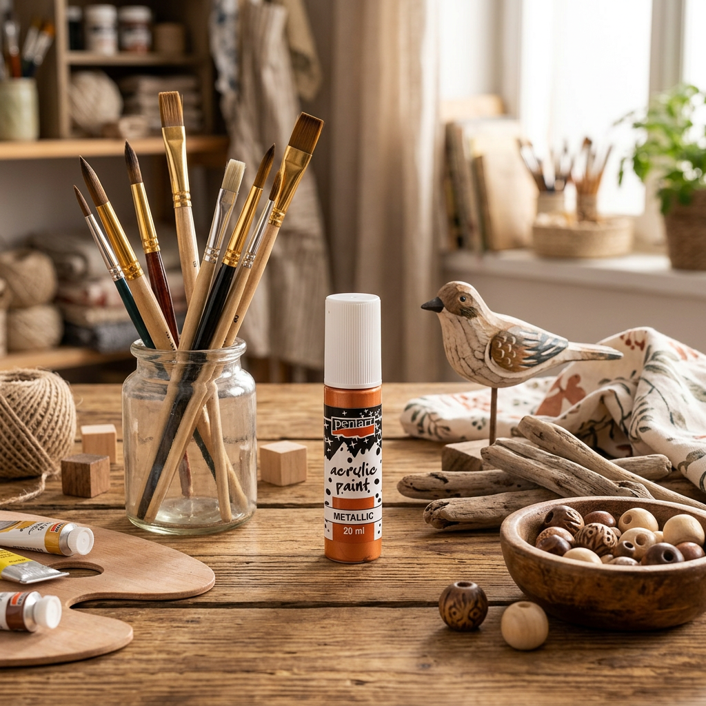 Akrylová barva metalická PENTART 20 ml ANTICKÁ MĚDĚNÁ