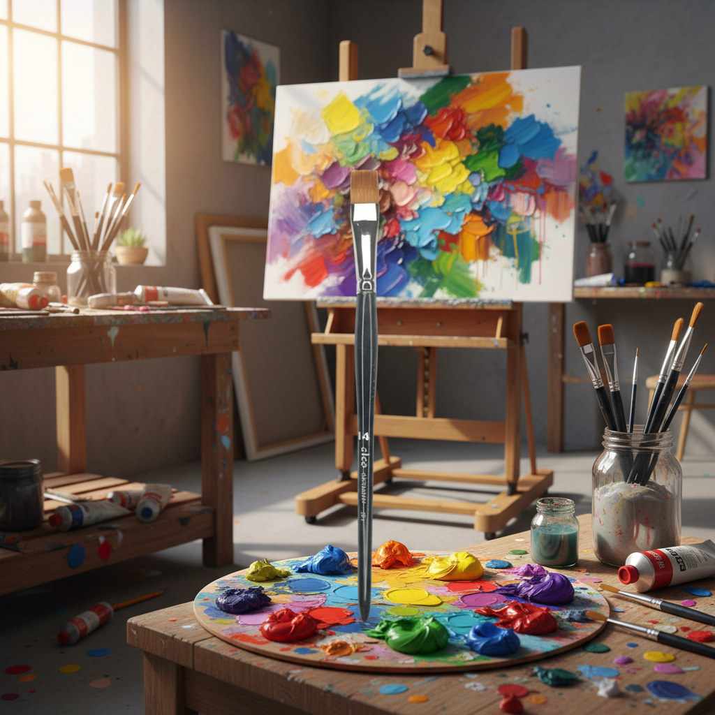 Štětec na akryl ELCO PINSEL - syntetický vlas - vel. 14