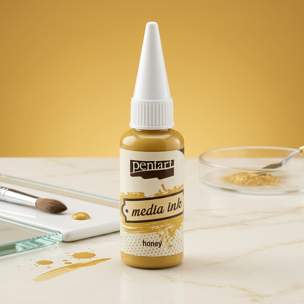 Alkoholový inkoust MEDIA INK PENTART 20 ml MEDOVÁ ŽLUTÁ