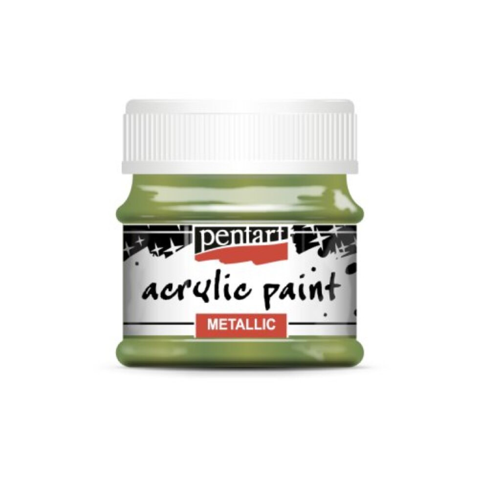 Akrylová barva metalická PENTART 50 ml ZELENÁ