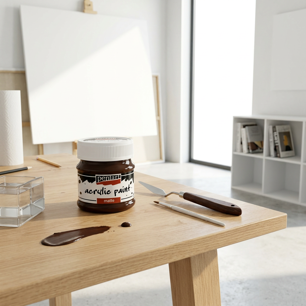 Akrylová barva matná PENTART 50 ml TMAVÁ HNĚDÁ
