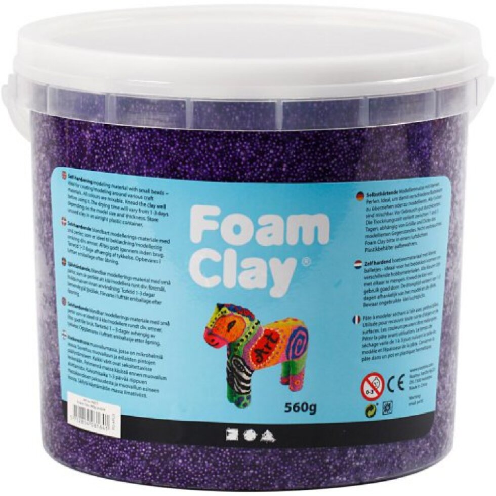 Samotvrdnoucí modelovací pěnová kuličková hmota Foam Clay FIALOVÁ 560g