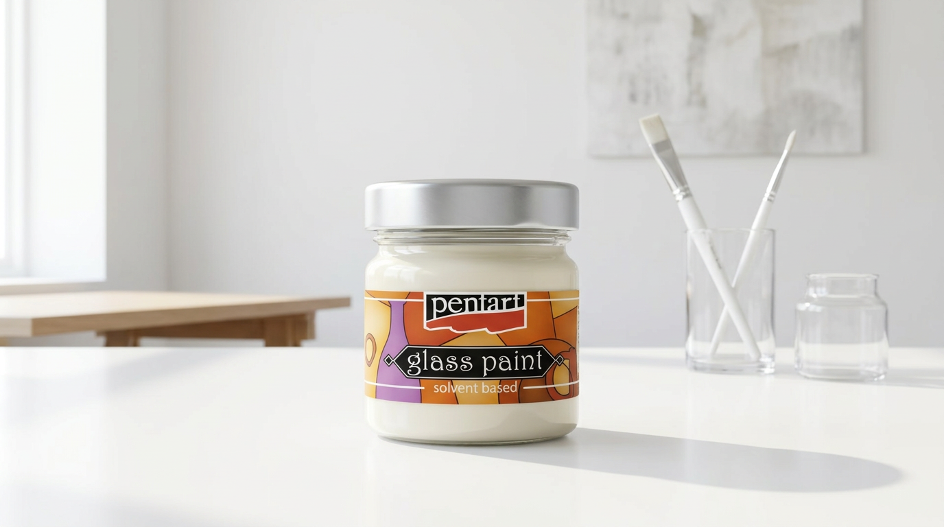 Barva na sklo nevypalovací PENTART 30 ml BÍLÁ