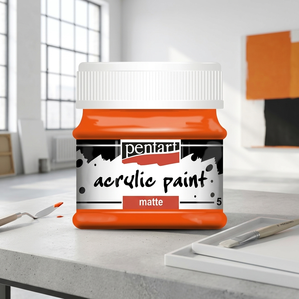 Akrylová barva matná PENTART 50 ml SVĚTLÁ ORANŽOVÁ