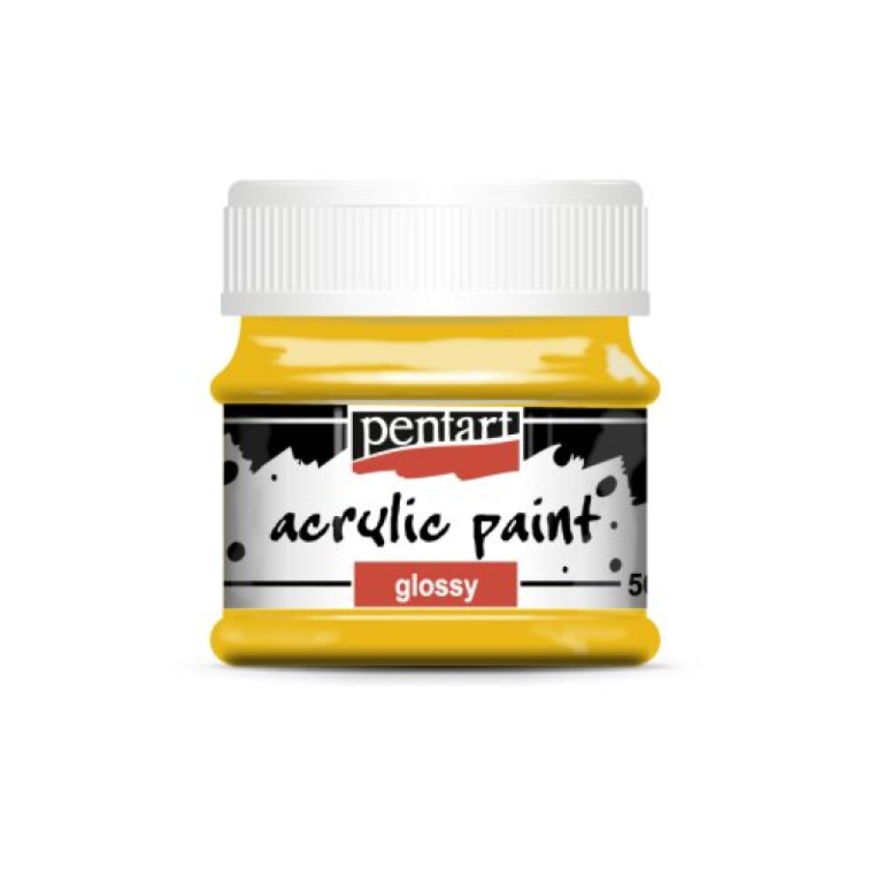 Akrylová barva lesklá PENTART 50 ml SLUNEČNÍ ŽLUTÁ