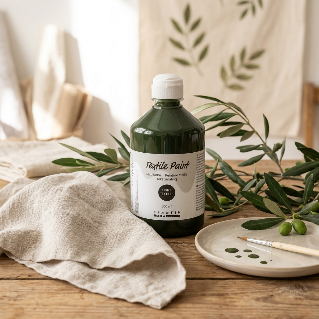 Barva na textil CREATIV 500 ml OLIVOVÁ ZELENÁ