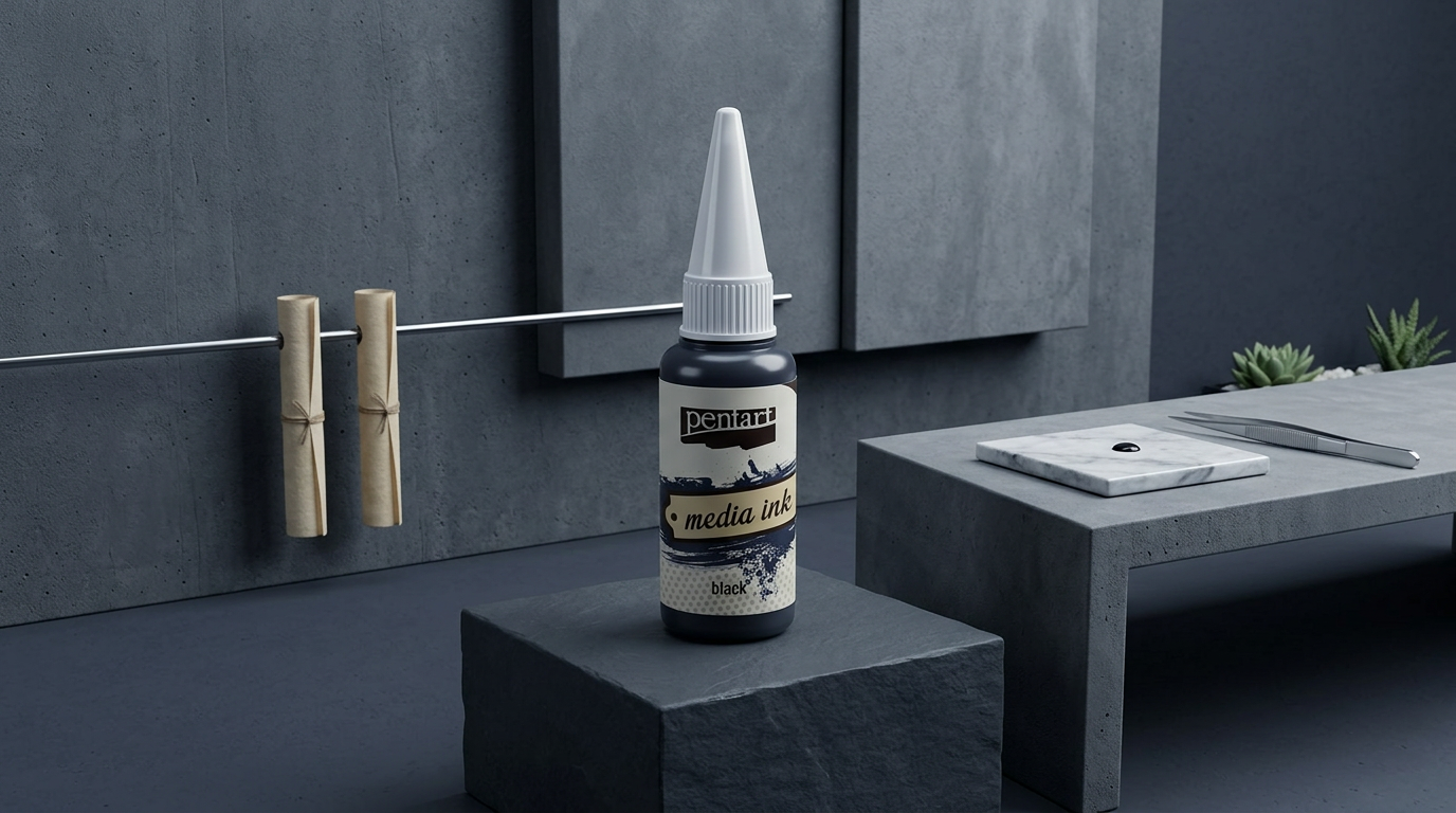 Alkoholový inkoust MEDIA INK PENTART 20 ml ČERNÁ