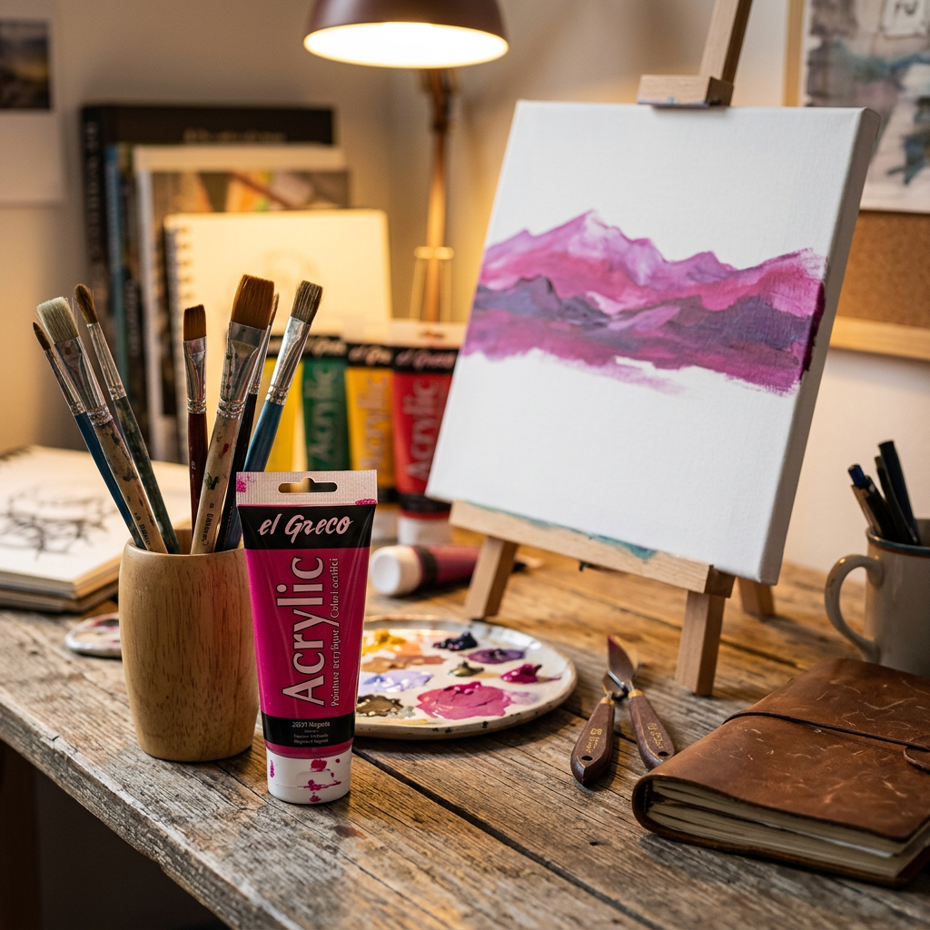 Akrylová barva EL GRECO 150 ml PURPUROVÁ