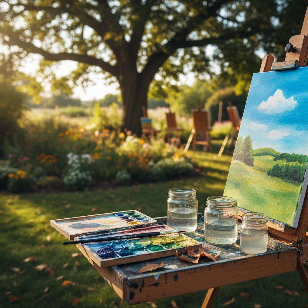 Štětec na akvarel ELCO PINSEL - zlatý syntetický vlas - vel. 3