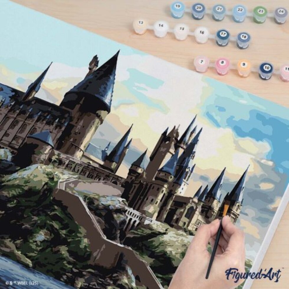 Malování podle čísel - HARRY POTTER - BRADAVICKÝ HRAD 40 x 50 cm na rámu