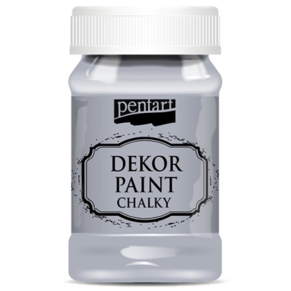 Křídová a dekorační barva PENTART 100 ml ŠEDÁ