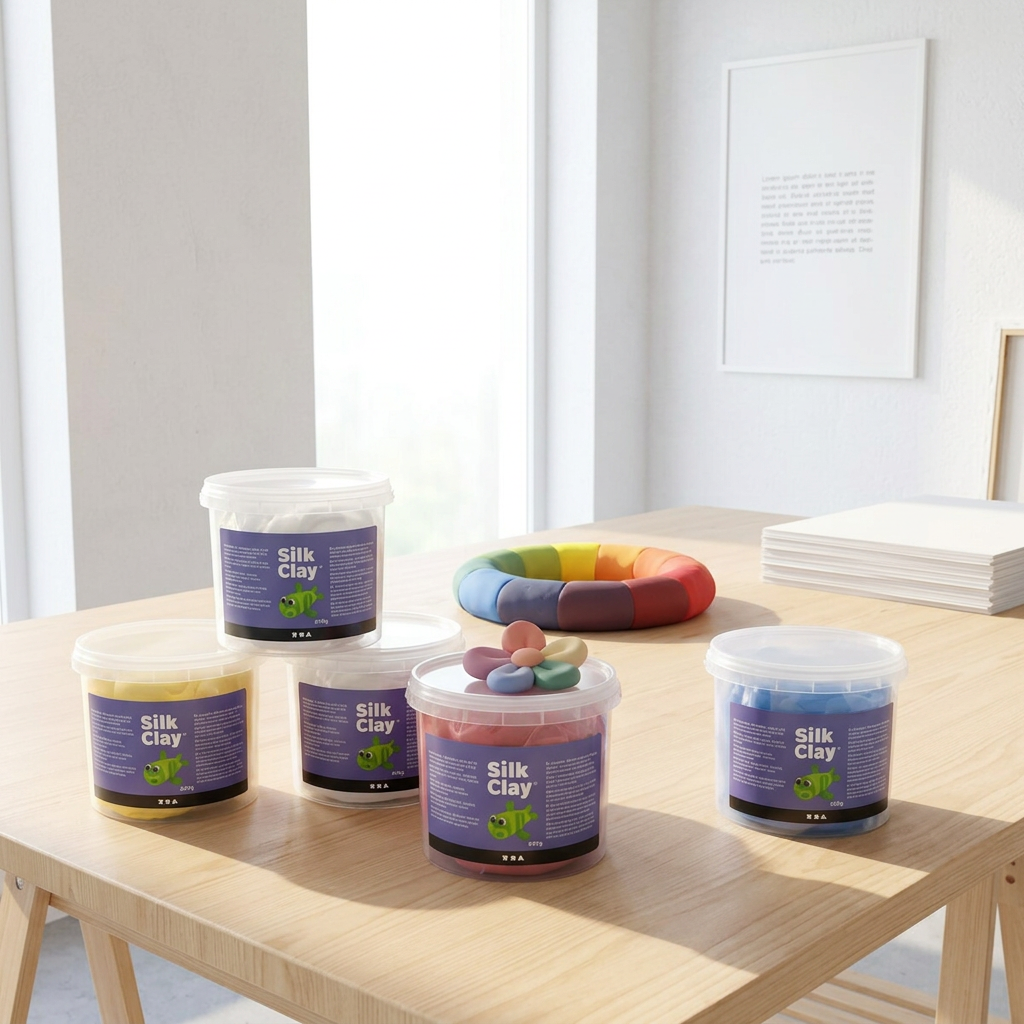 Samotvrdnoucí modelovací lehká hmota Silk Clay SADA 5 barev