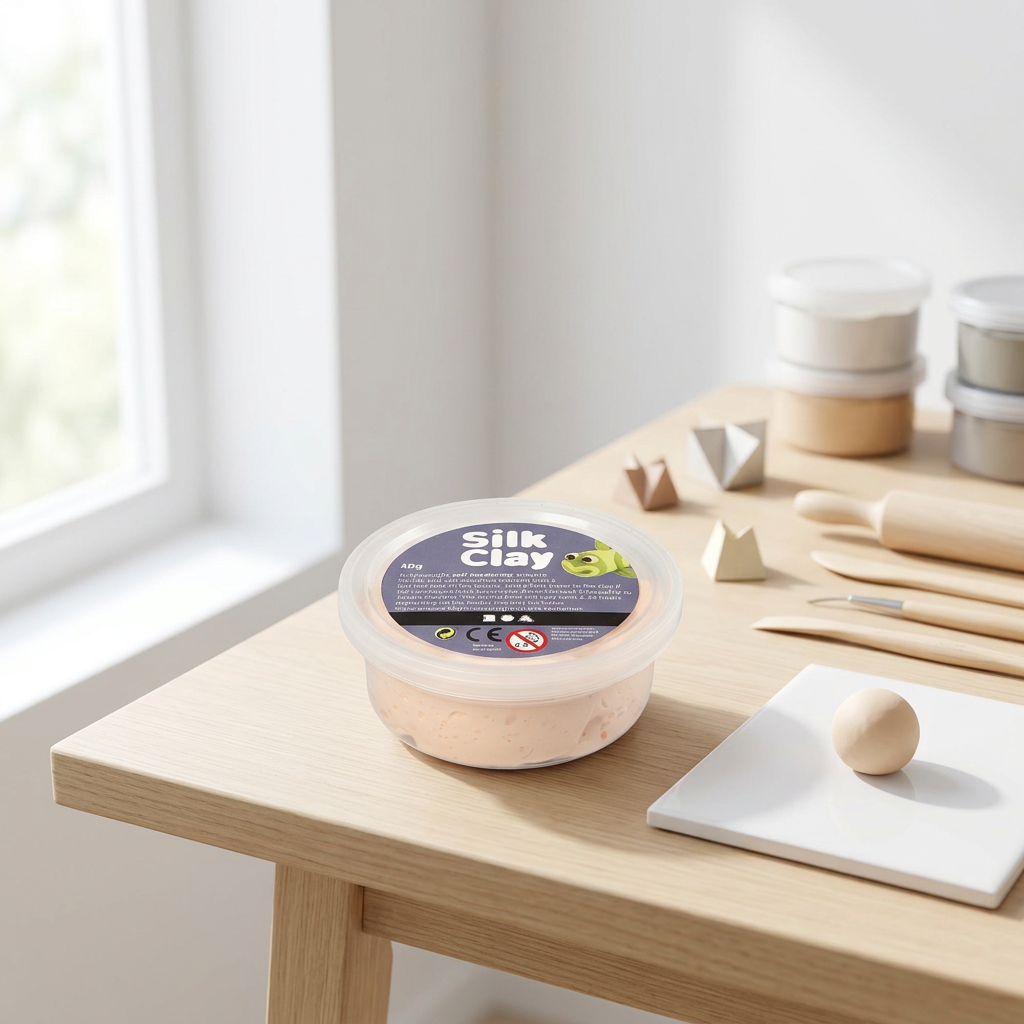 Samotvrdnoucí modelovací lehká hmota Silk Clay 40g SVĚTLÁ BÉŽOVÁ
