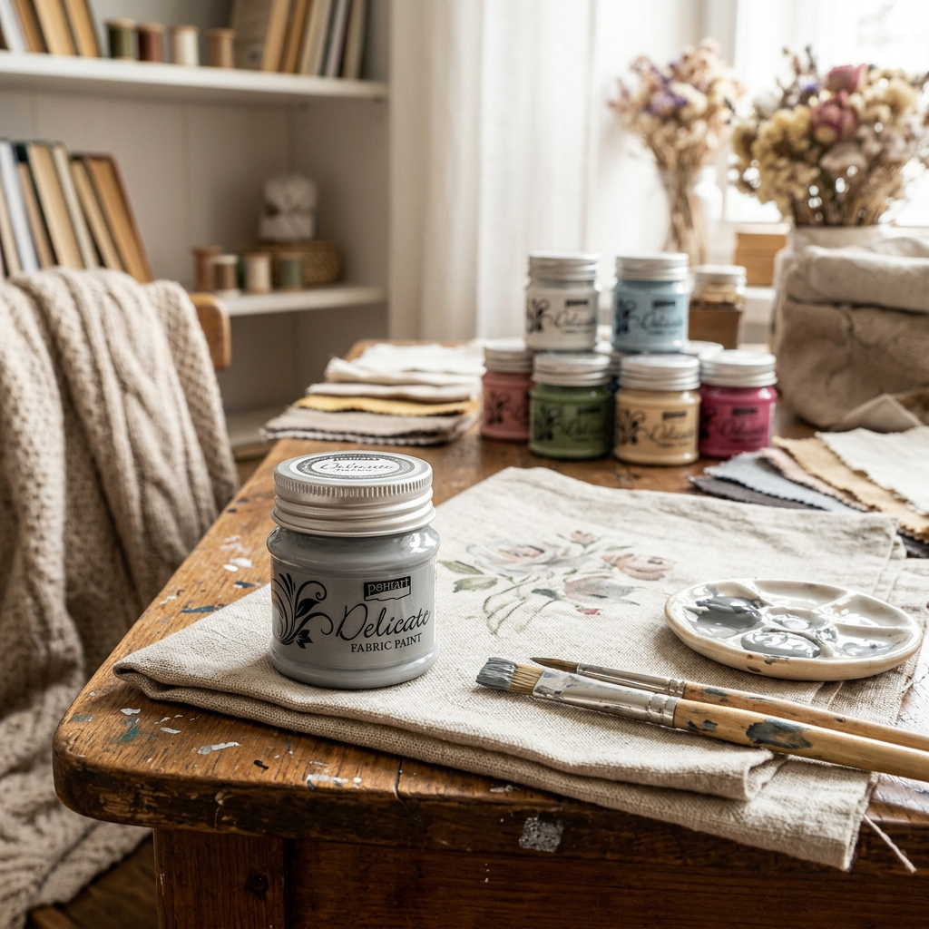 Barva na textil delikátní PENTART 50 ml ANTICKÁ STŘÍBRNÁ