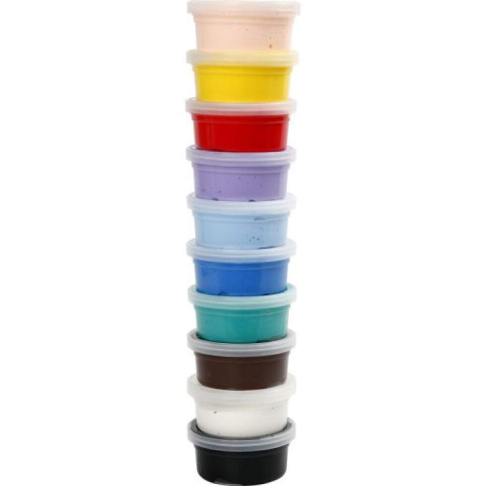 Silk Clay hedvábná modelovací hmota SADA 10 barev ZÁKLADNÍ BARVY
