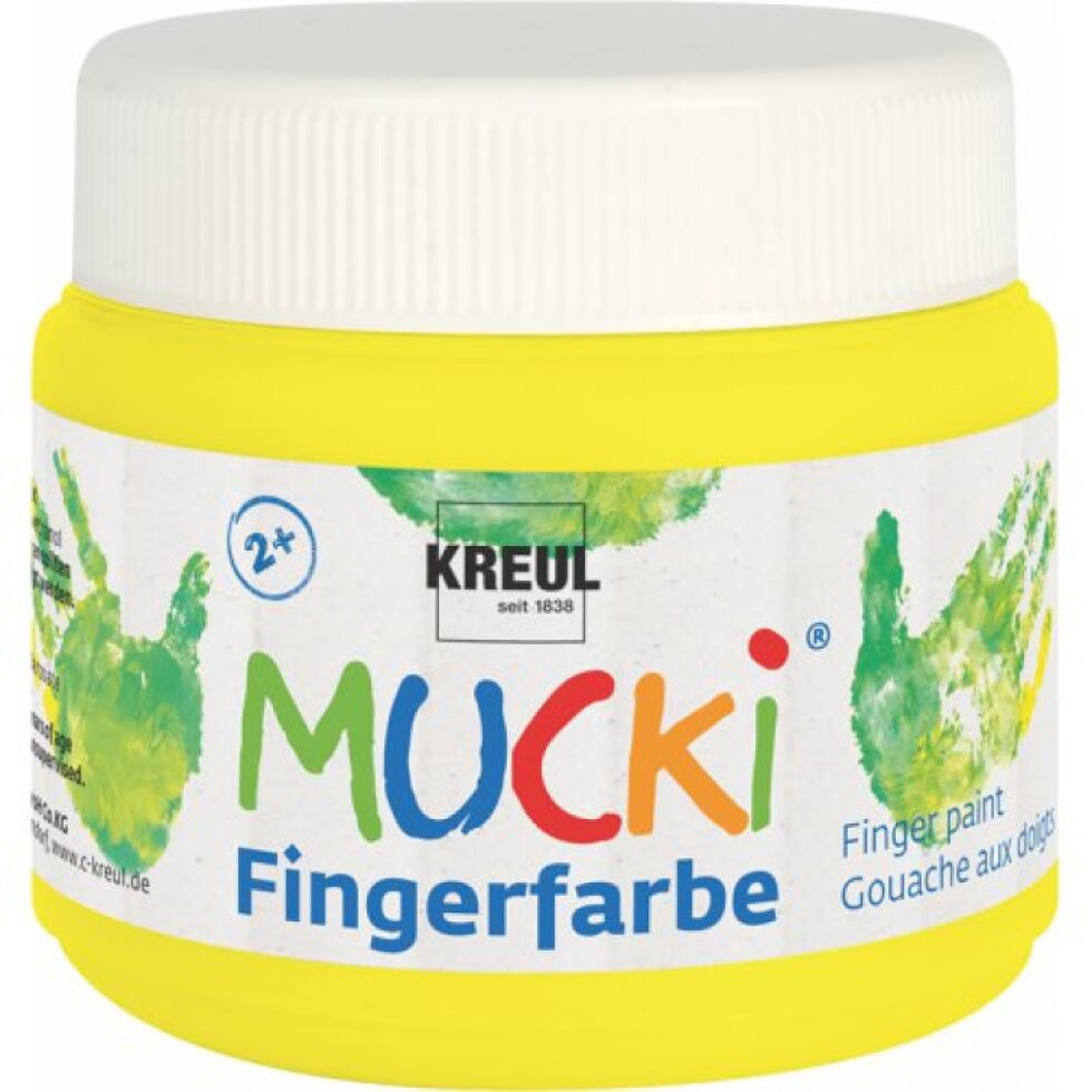 Prstová barva MUCKI 150 ml NEONOVÁ ŽLUTÁ