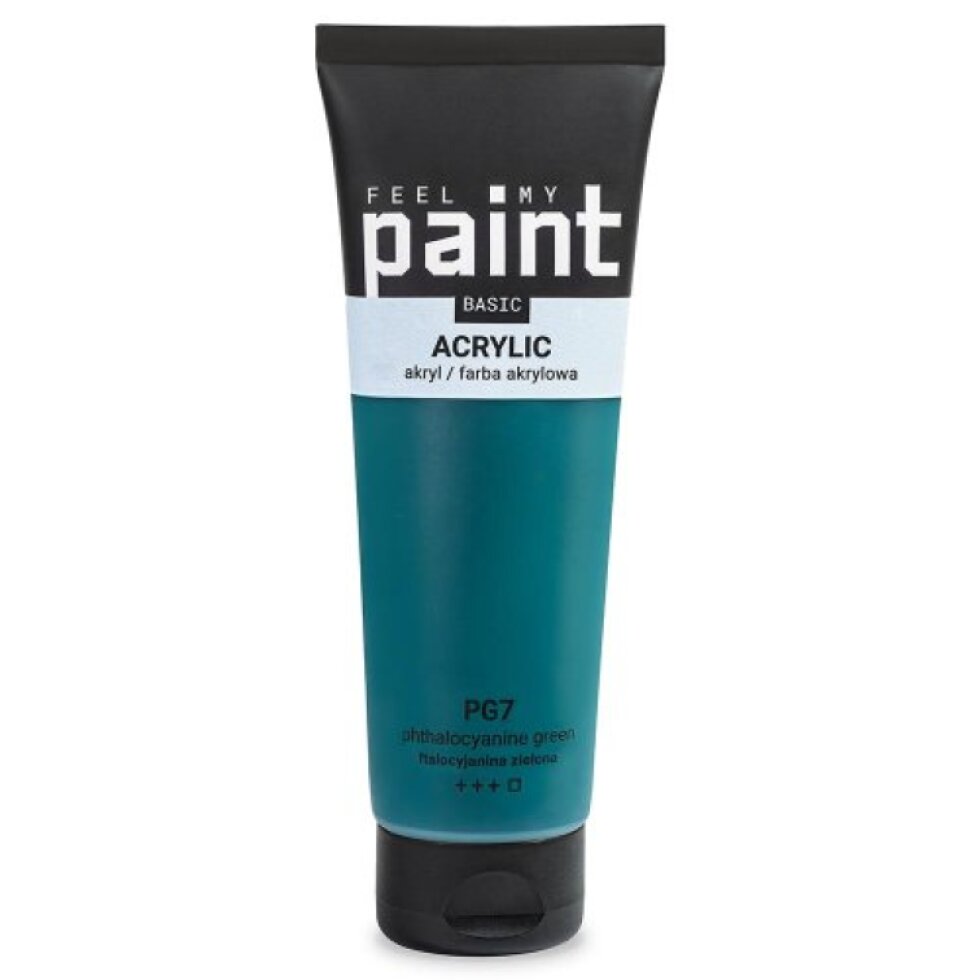 Akrylová barva FeelMyPaint 120 ml FTALOVÁ ZELENÁ - certifikace o bezpečnosti dětských hraček
