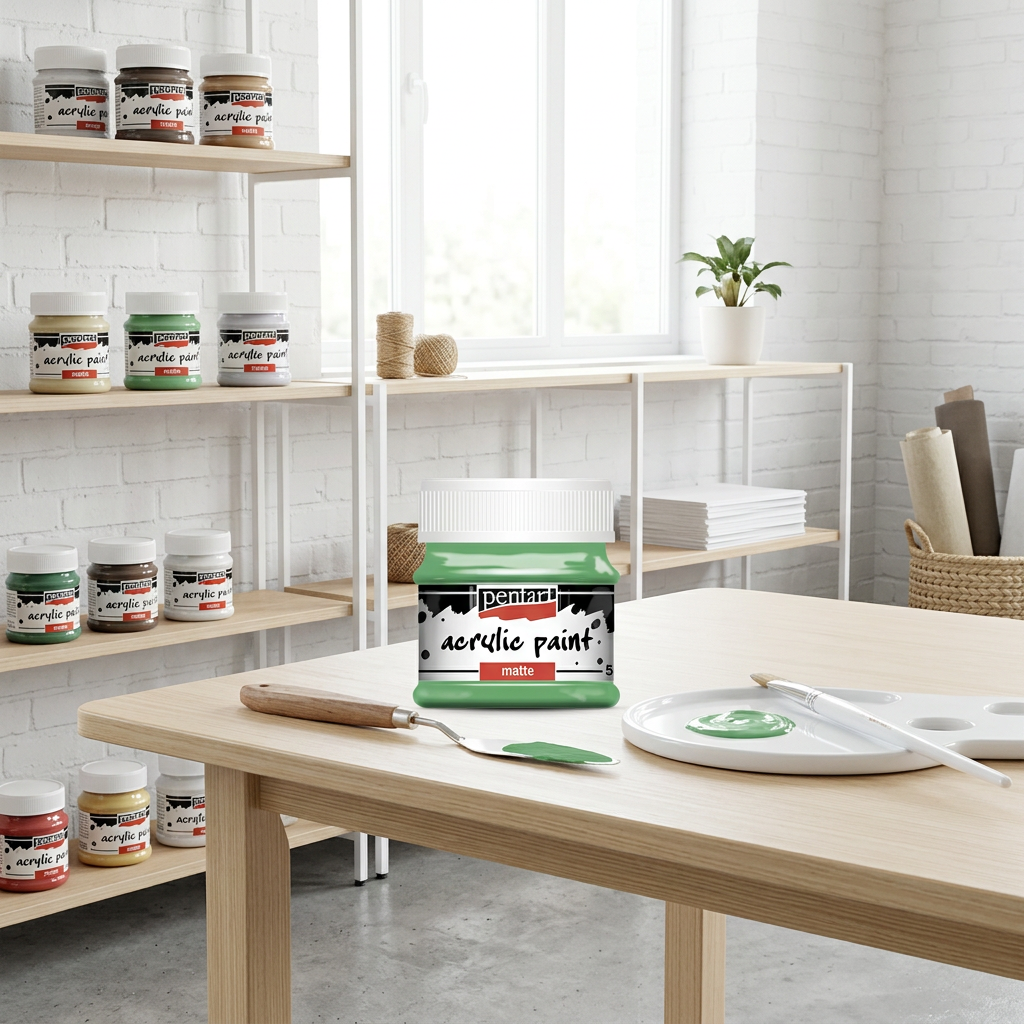 Akrylová barva matná PENTART 50 ml PAPOUŠEK ZELENÁ