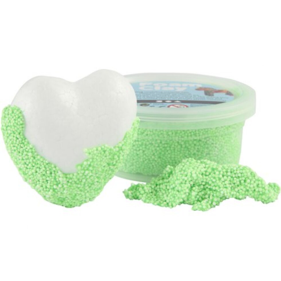 Samotvrdnoucí modelovací pěnová kuličková hmota Foam Clay 35g NEON ZELENÁ